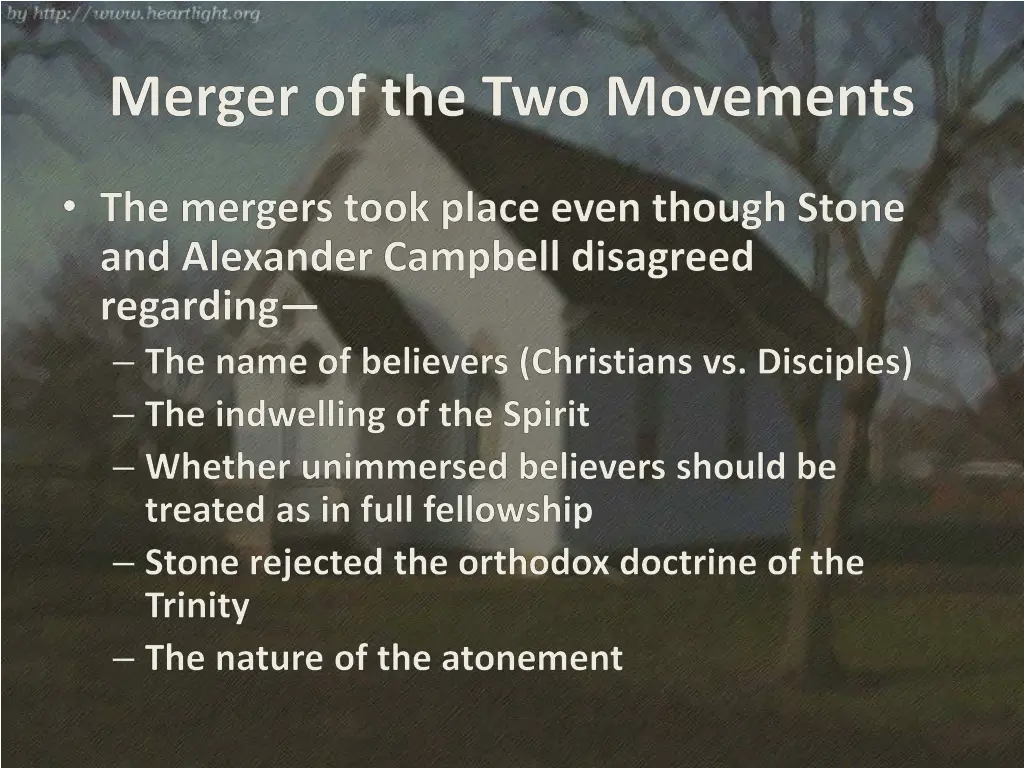 merger of the two movements 1
