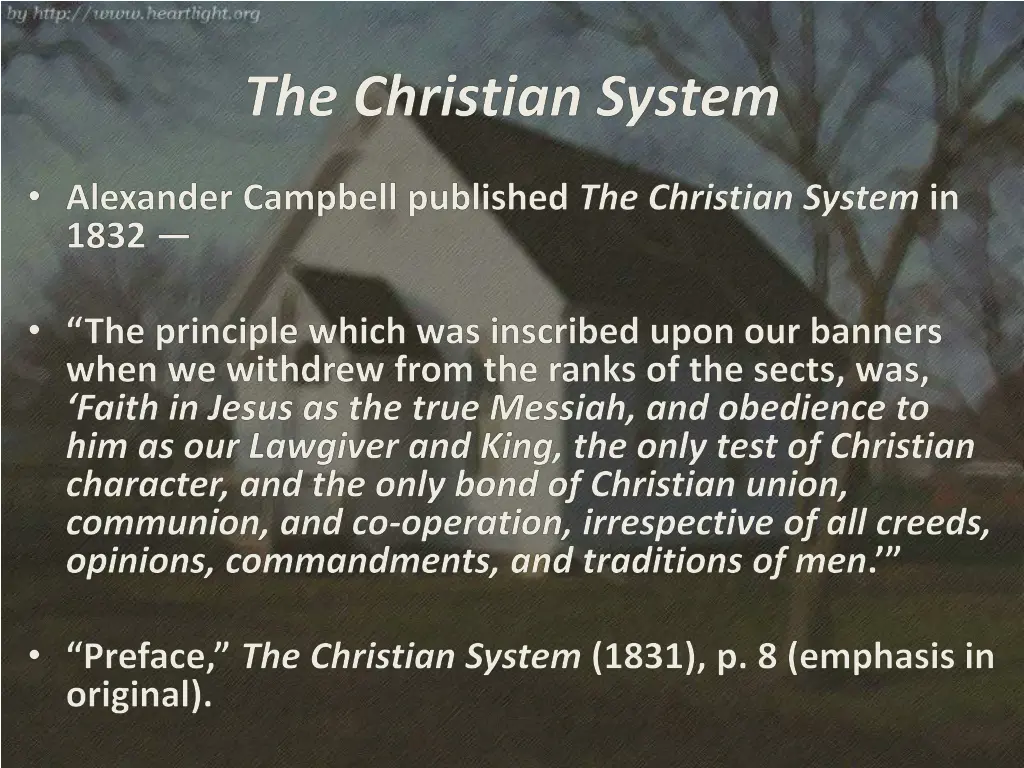 the christian system
