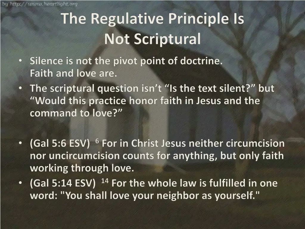 the regulative principle is not scriptural 1