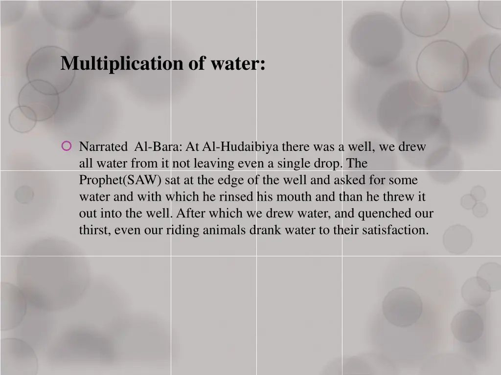 multiplication of water