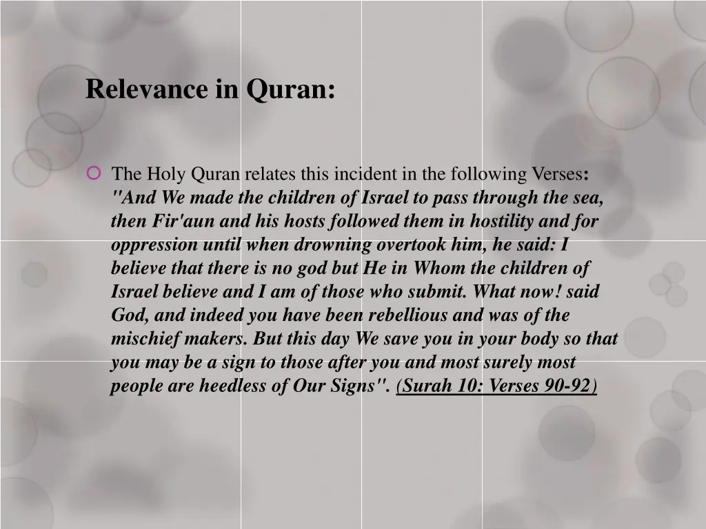 relevance in quran