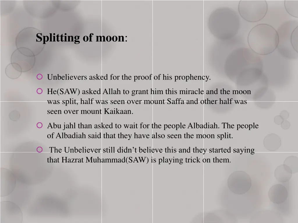 splitting of moon