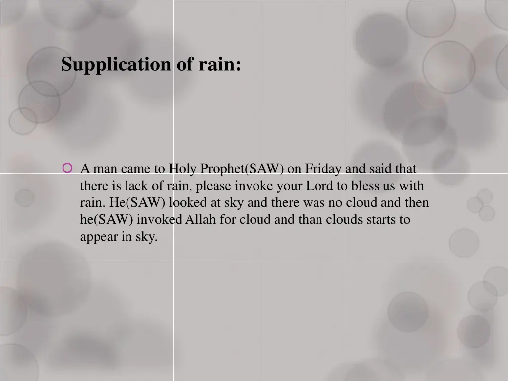 supplication of rain