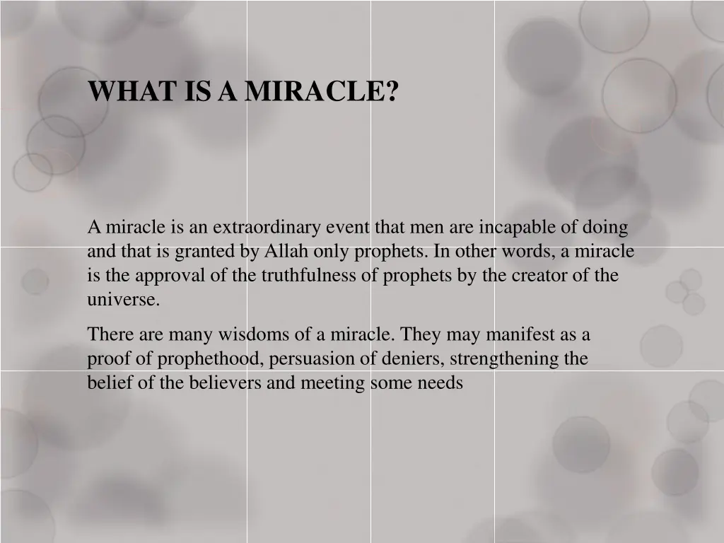 what is a miracle
