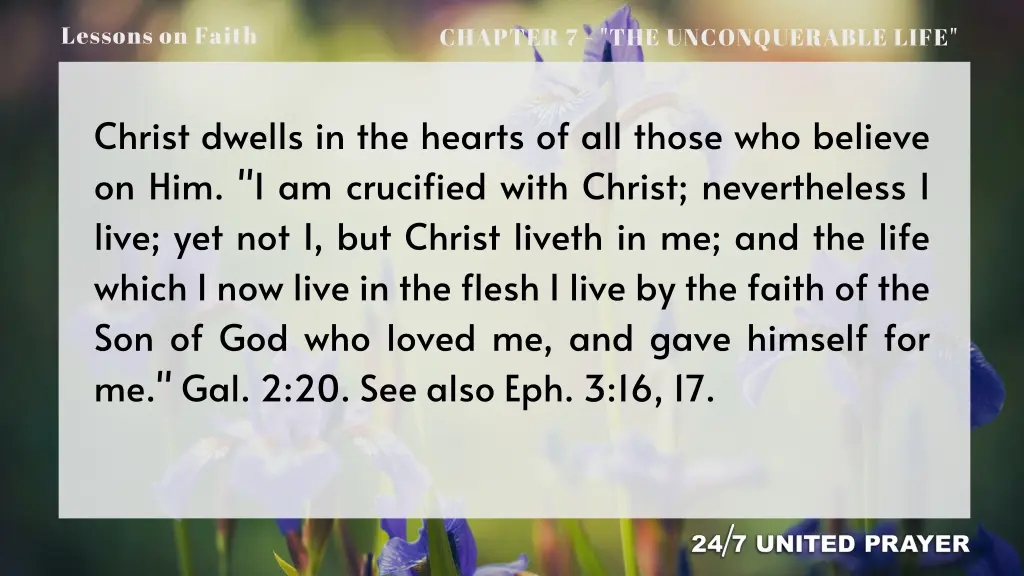 lessons on faith 12