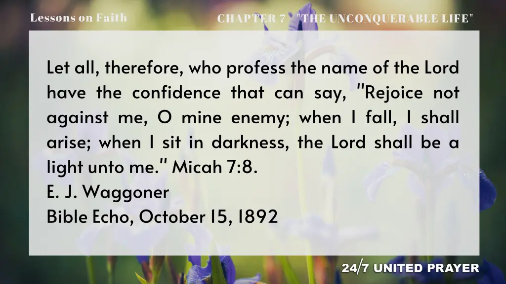 lessons on faith 17