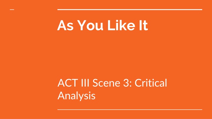 as you like it