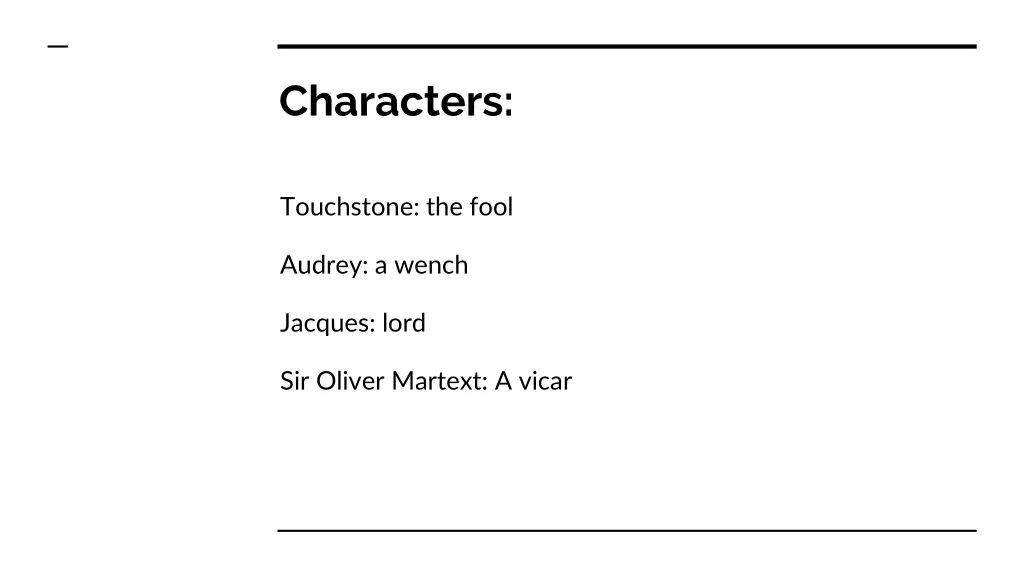 characters