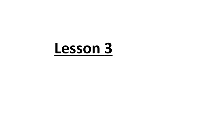 lesson 3