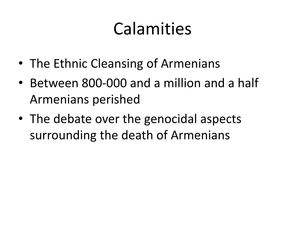 calamities
