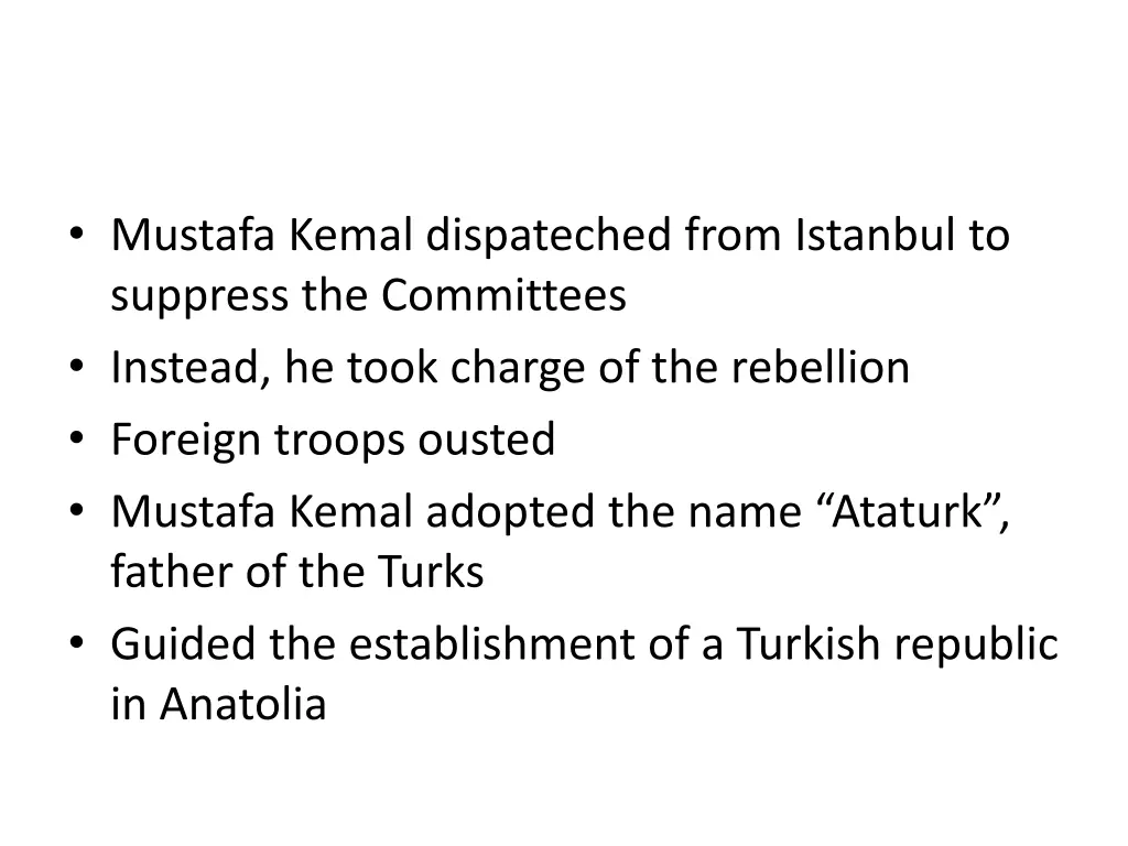 mustafa kemal dispateched from istanbul