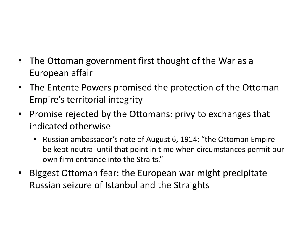 the ottoman government first thought