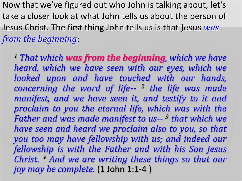 now that we ve figured out who john is talking