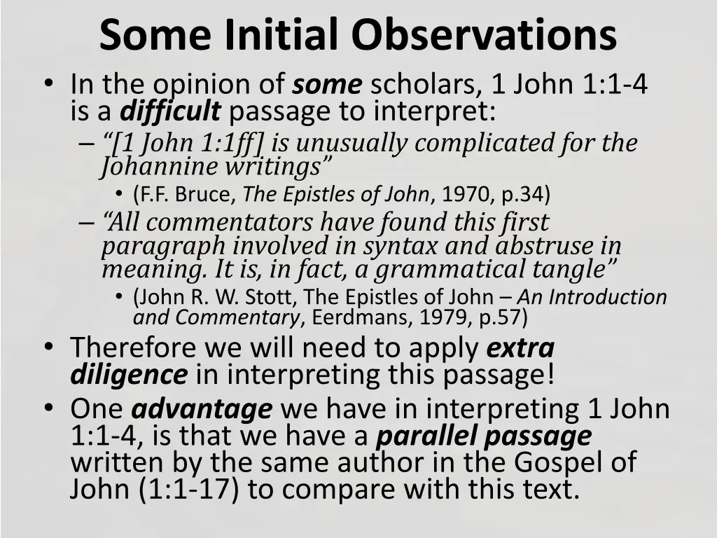 some initial observations in the opinion of some