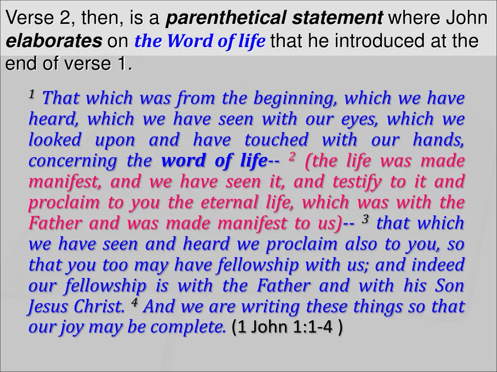 verse 2 then is a parenthetical statement where