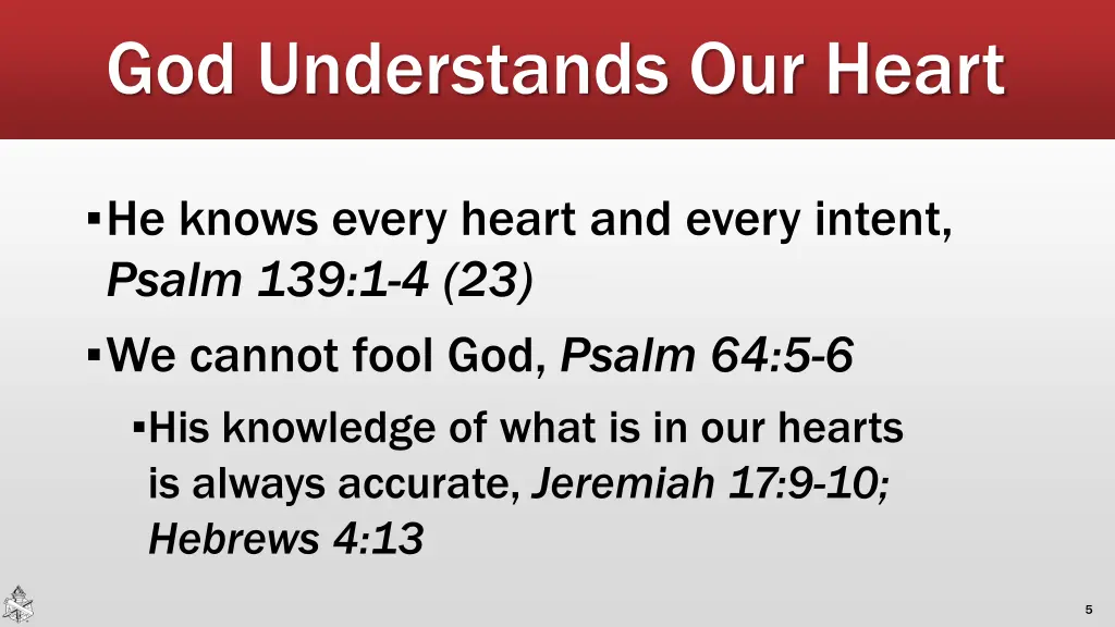 god understands our heart