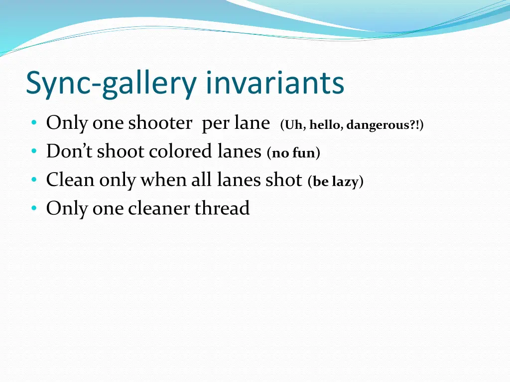 sync gallery invariants