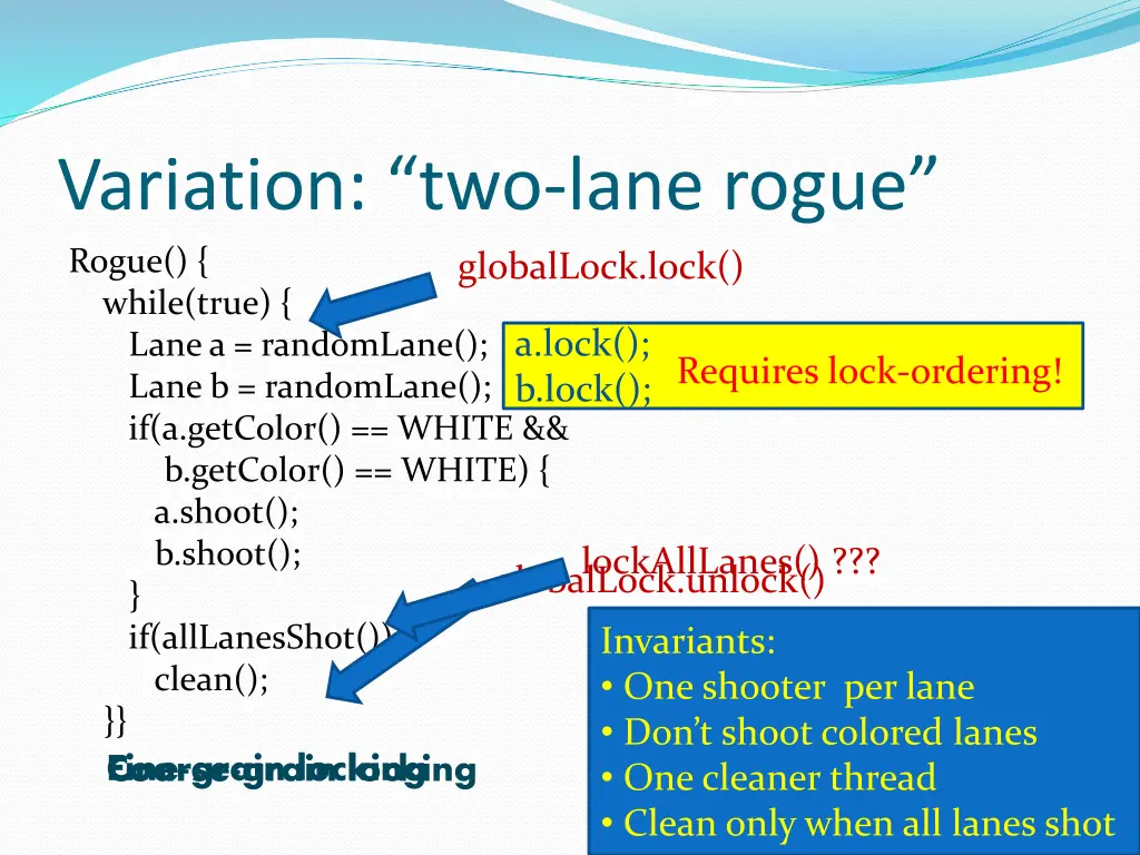 variation two lane rogue rogue while true lane