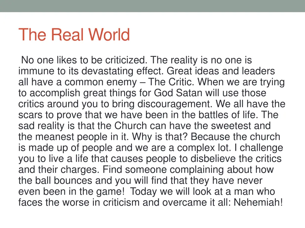 the real world