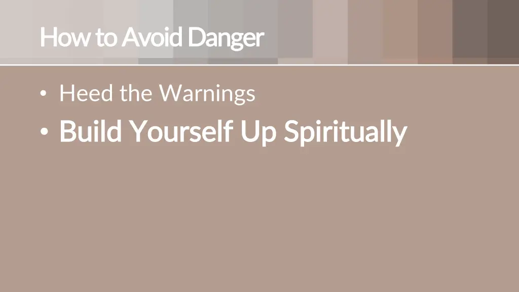 how to avoid danger how to avoid danger 1