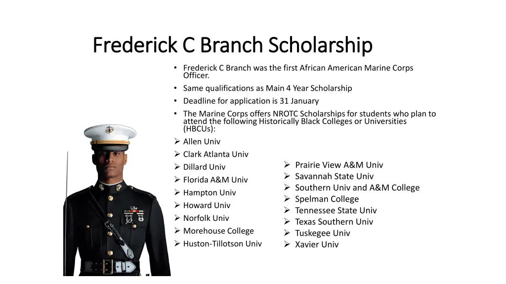 frederick c branch scholarship frederick c branch