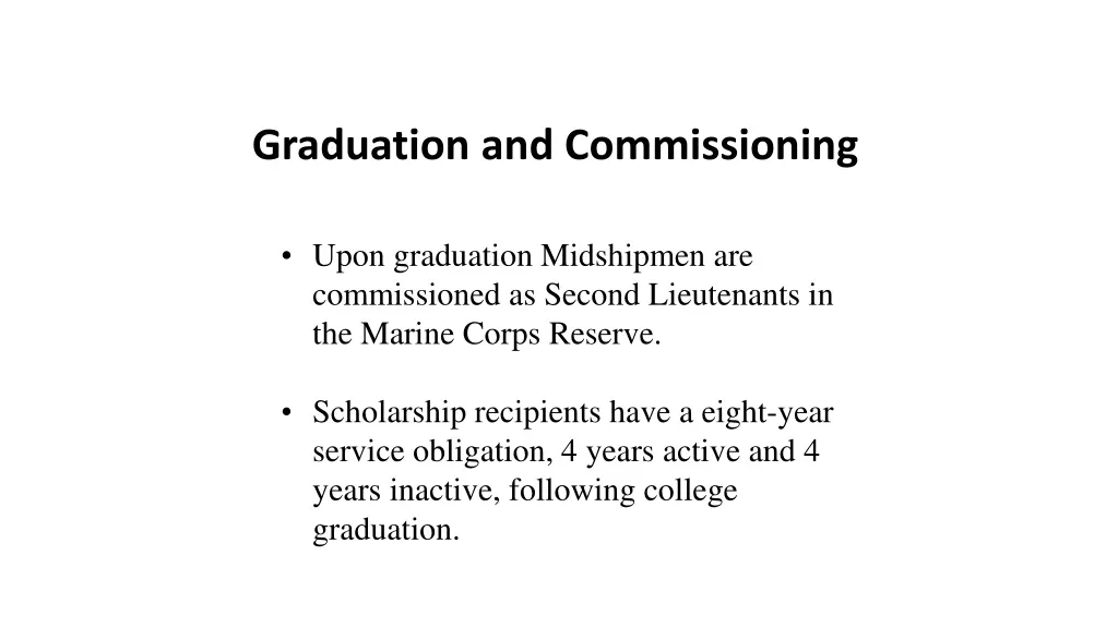 graduation and commissioning