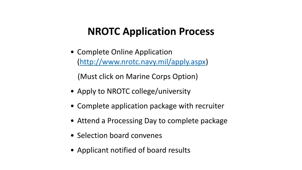 nrotc application process