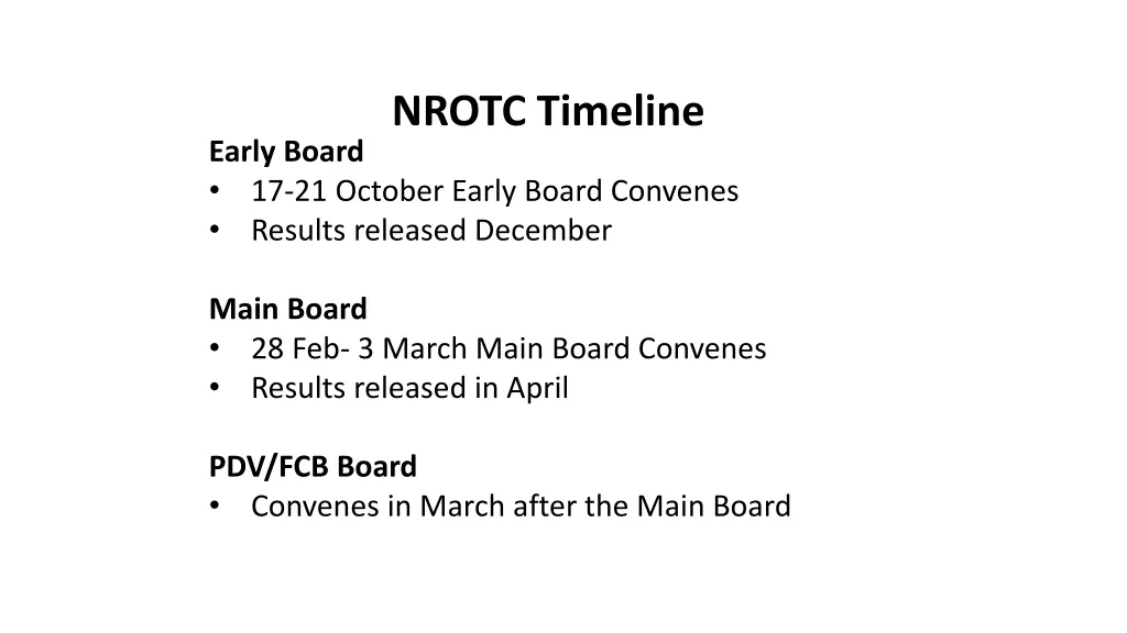nrotc timeline