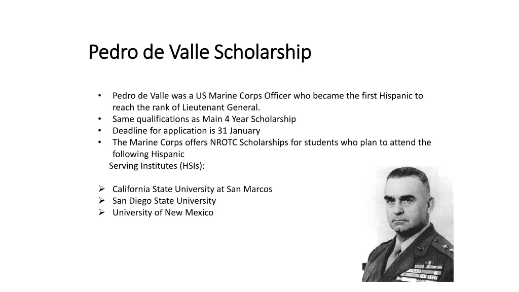 pedro de valle scholarship pedro de valle