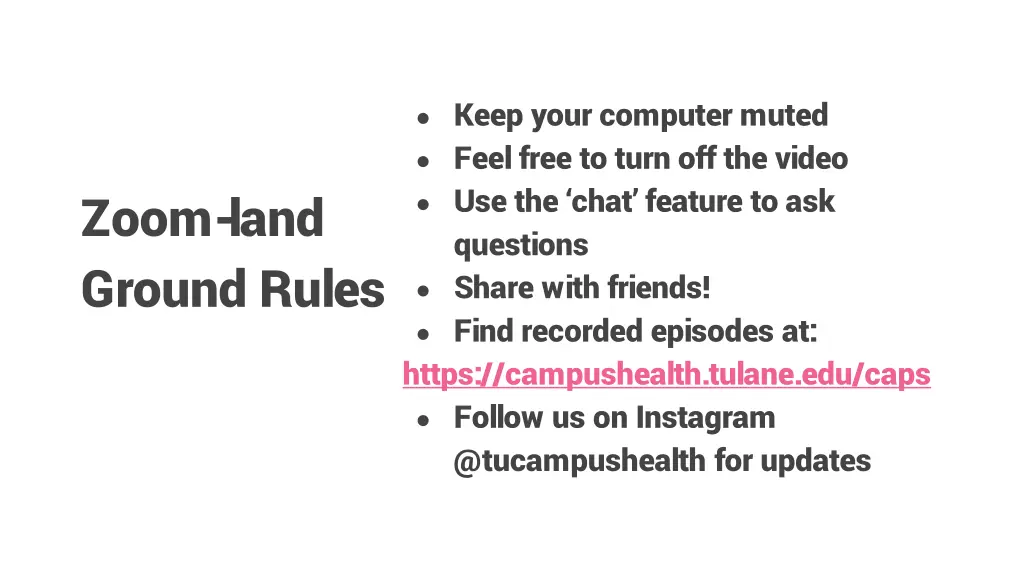 keep your computer muted feel free to turn