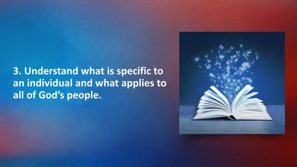 3 understand what is specific to an individual