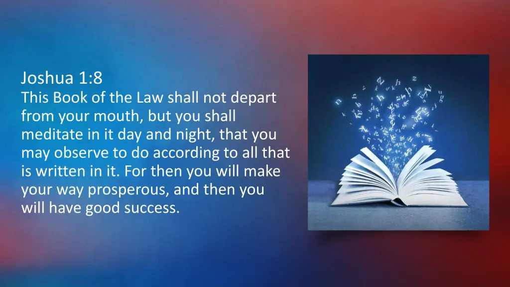 joshua 1 8 this book of the law shall not depart