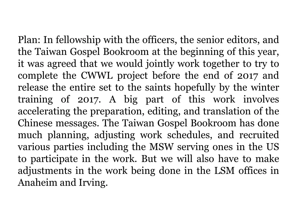 plan in fellowship with the officers the senior