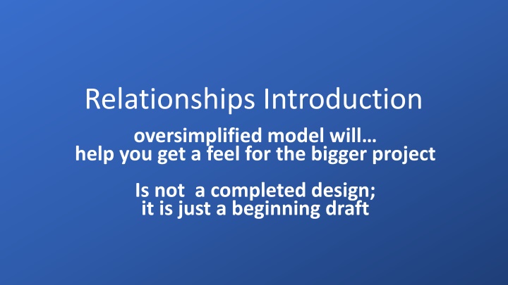 relationships introduction