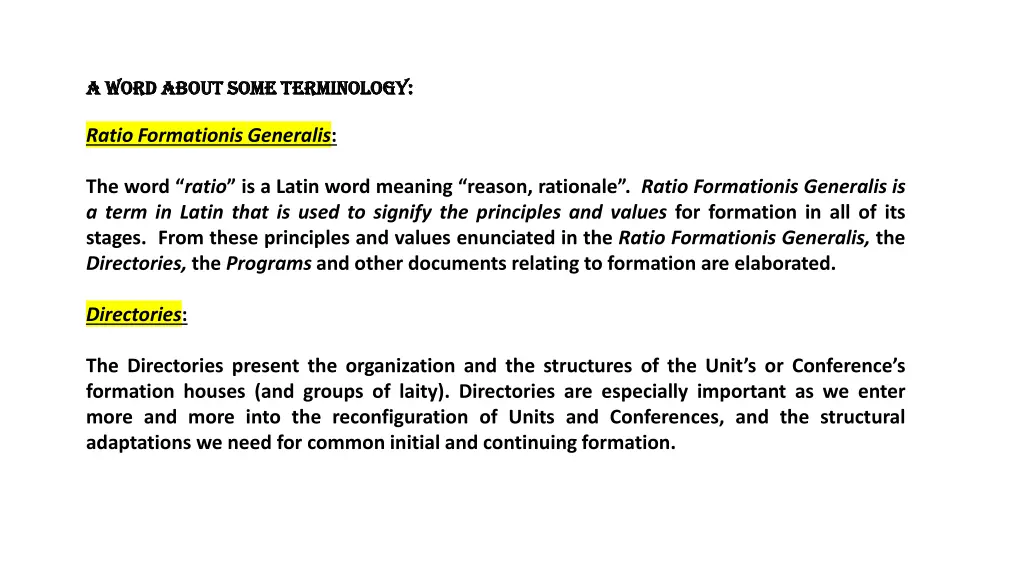 a word about some terminology a word about some