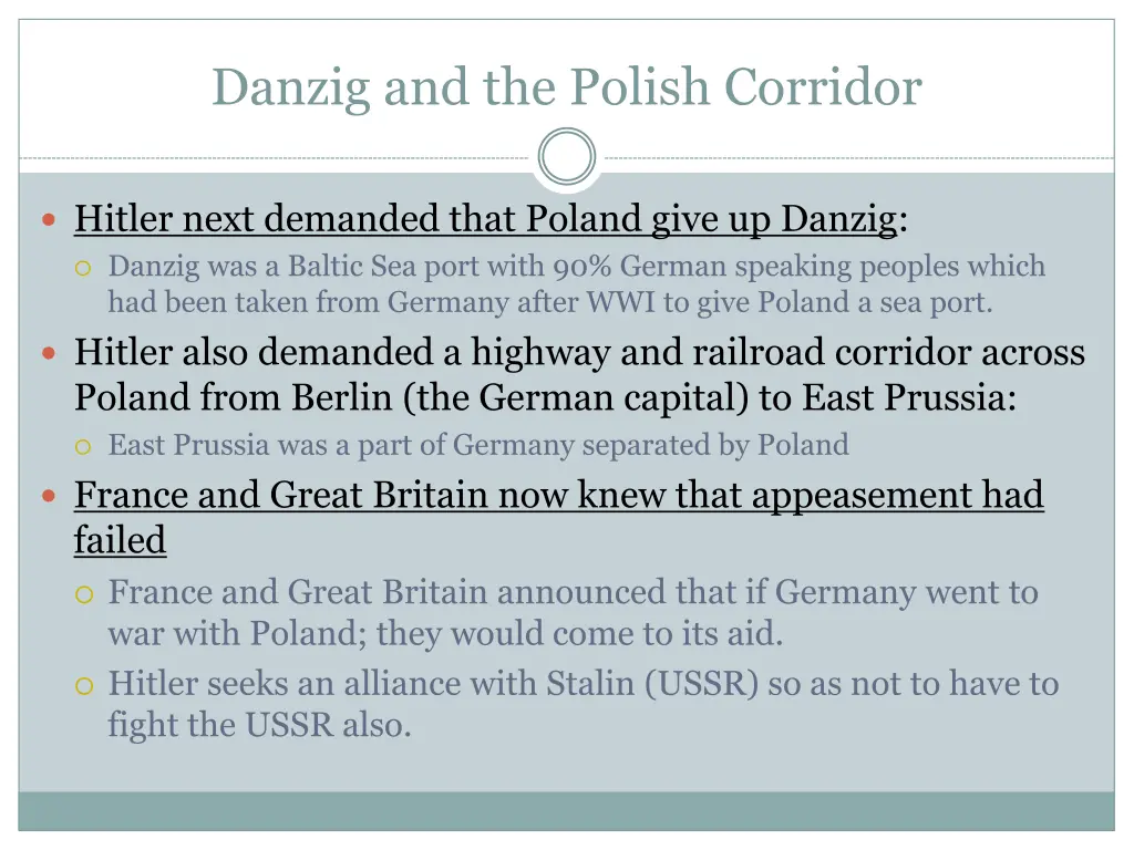 danzig and the polish corridor