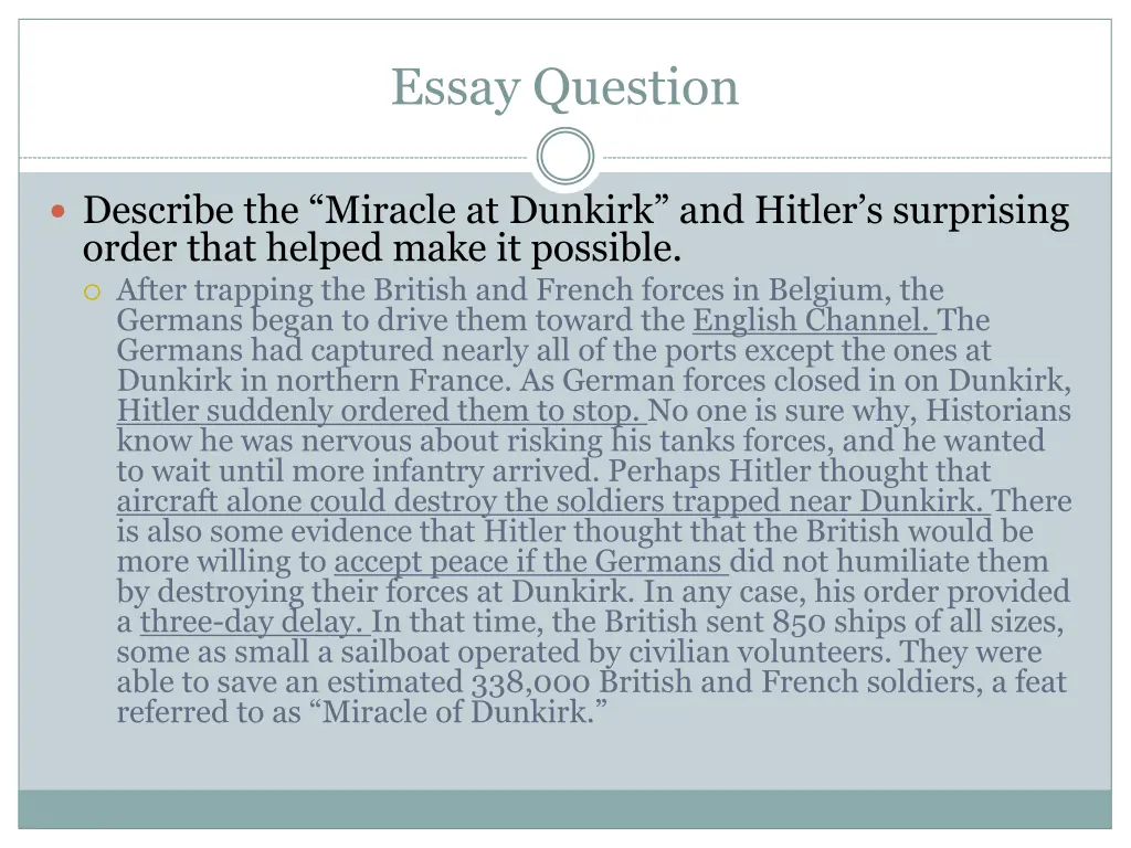 essay question 1