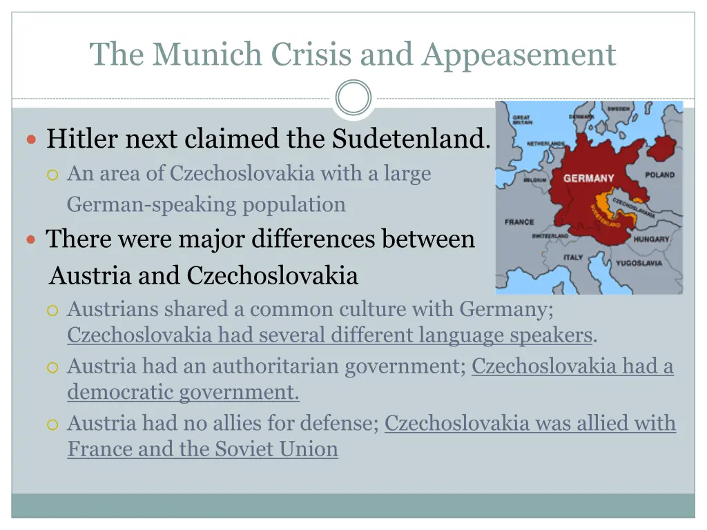 the munich crisis and appeasement