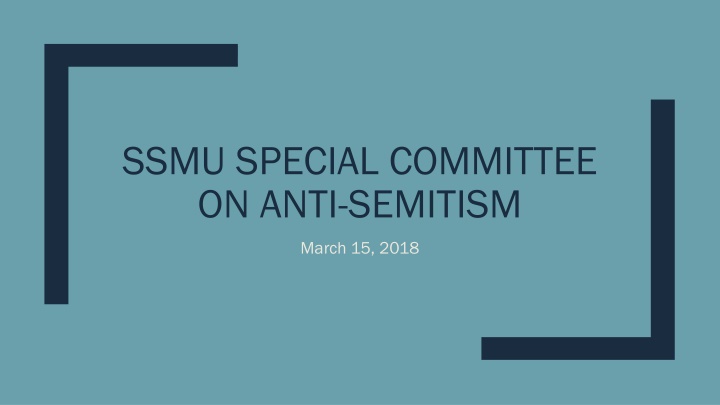 ssmu special committee on anti semitism