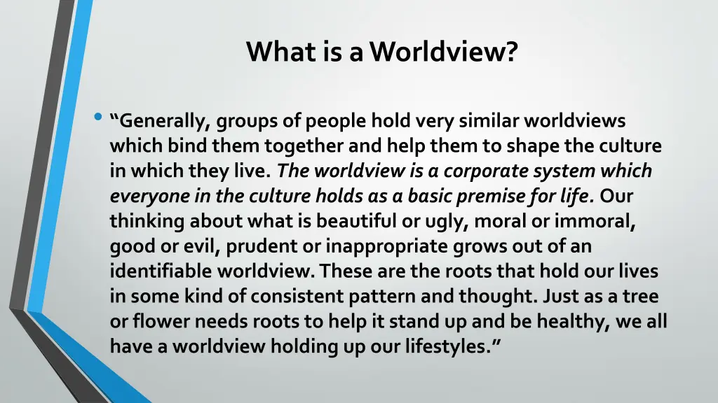 what is a worldview 3