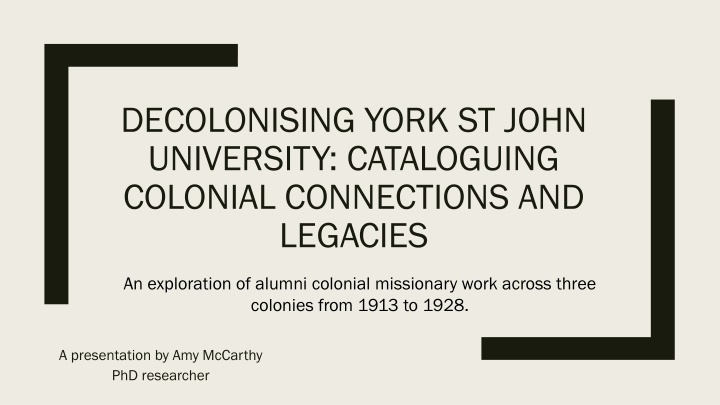 decolonising york st john university cataloguing