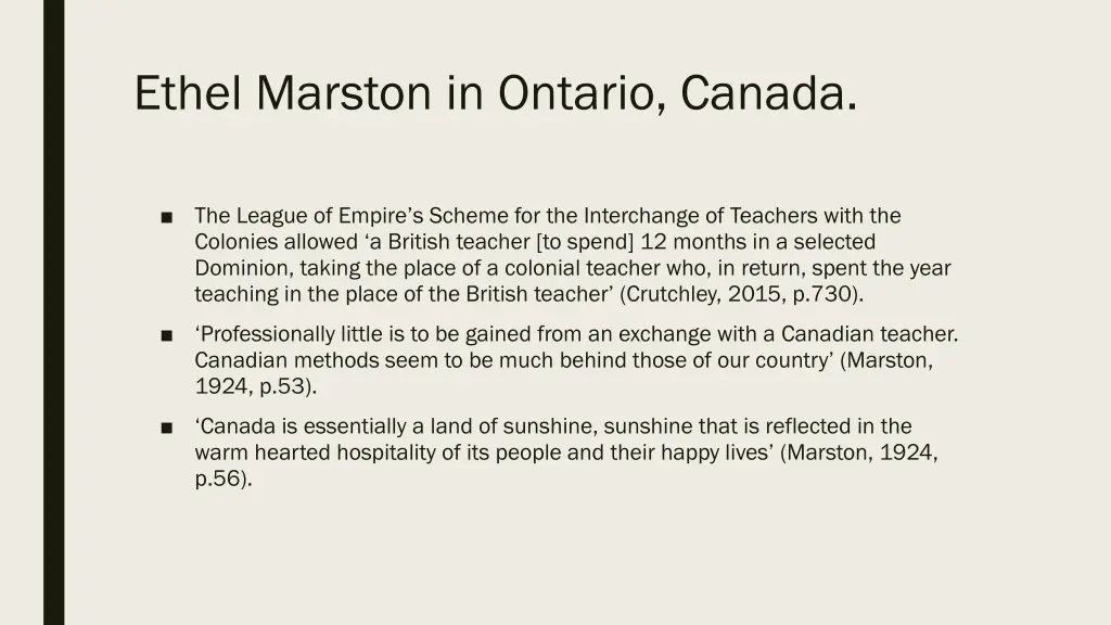 ethel marston in ontario canada