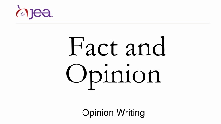 fact and opinion
