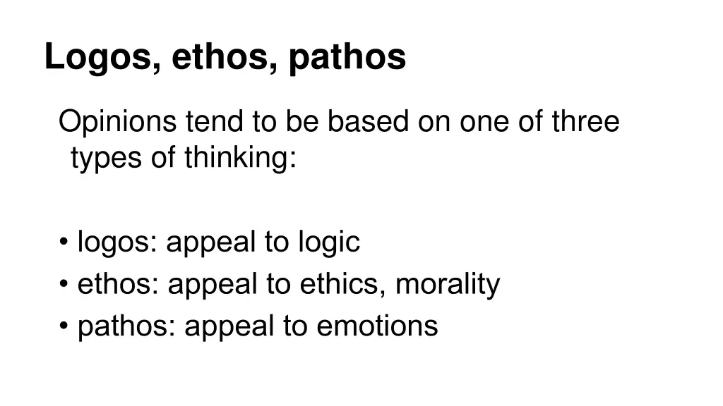 logos ethos pathos