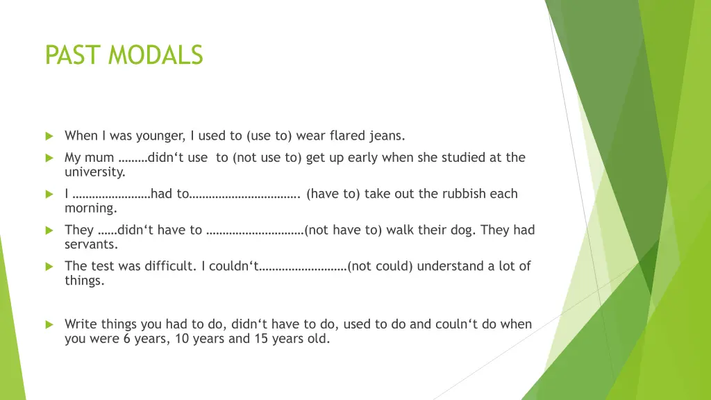 past modals