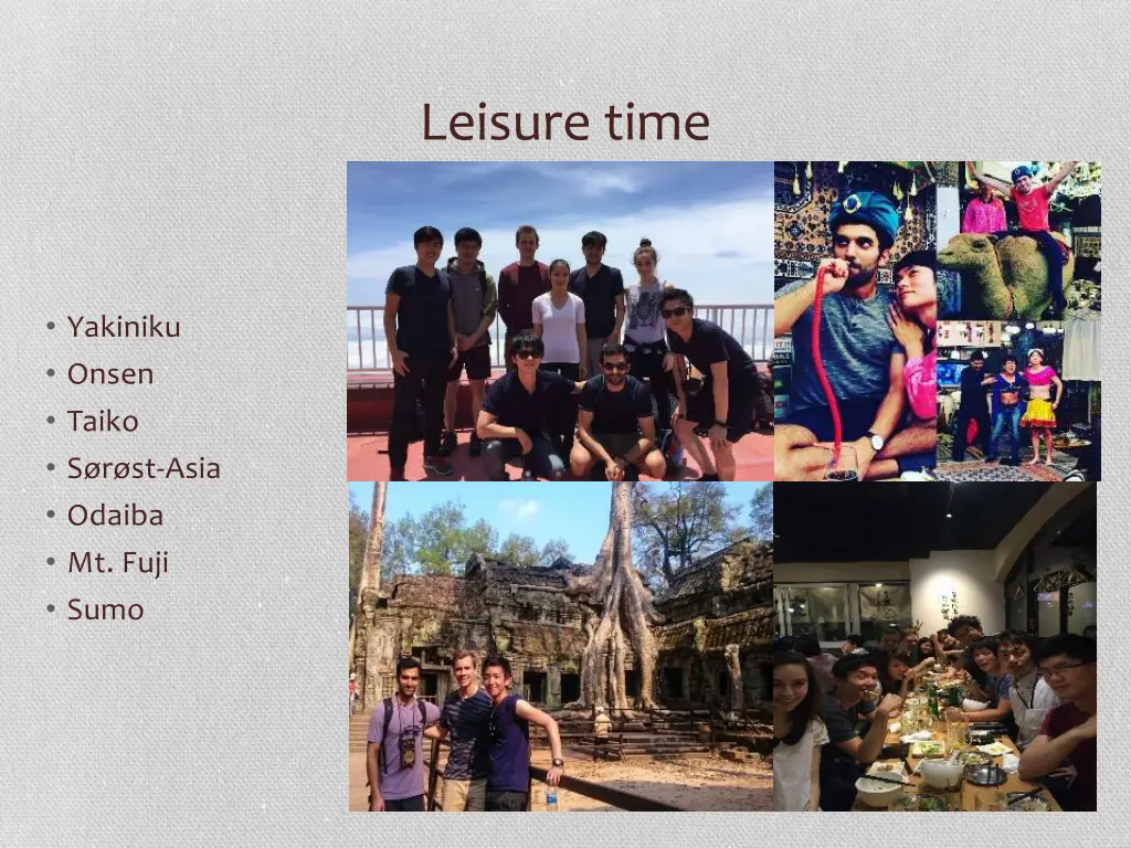 leisure time
