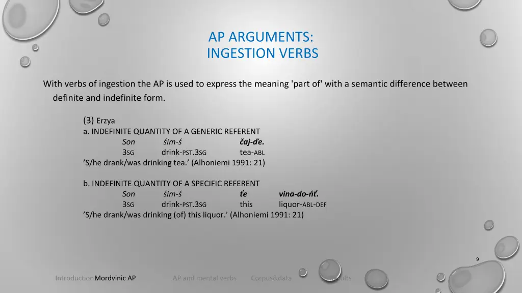 ap arguments ingestion verbs