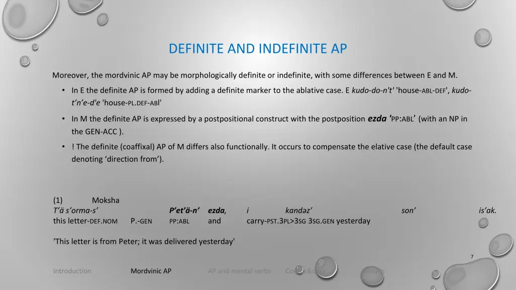 definite and indefinite ap