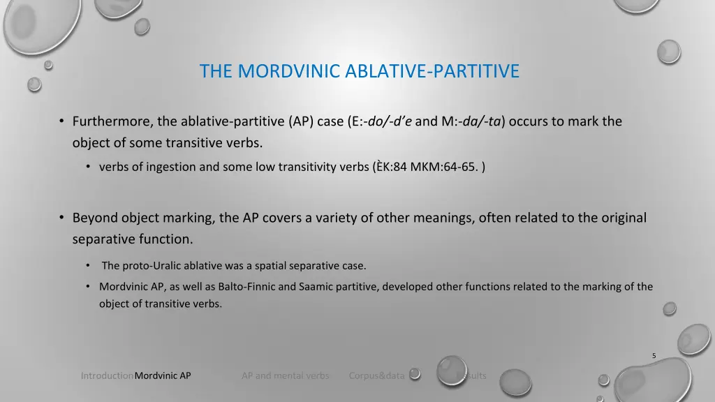 the mordvinic ablative partitive