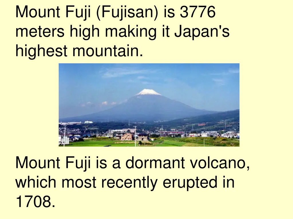 mount fuji fujisan is 3776 meters high making